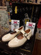 Dr Martens Strap Shoes, Made in England, Size UK5, Vintage 90's, Off White Patent  / 8141z