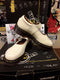 Dr Martens Strap Shoes, Made in England, Size UK5, Vintage 90's, Off White Patent  / 8141z