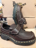 Dr Martens Made in England 9288 Brown velcro strap shoe size 5