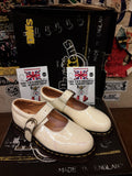 Dr Martens 8141z Off White Patent made in England strap shoe