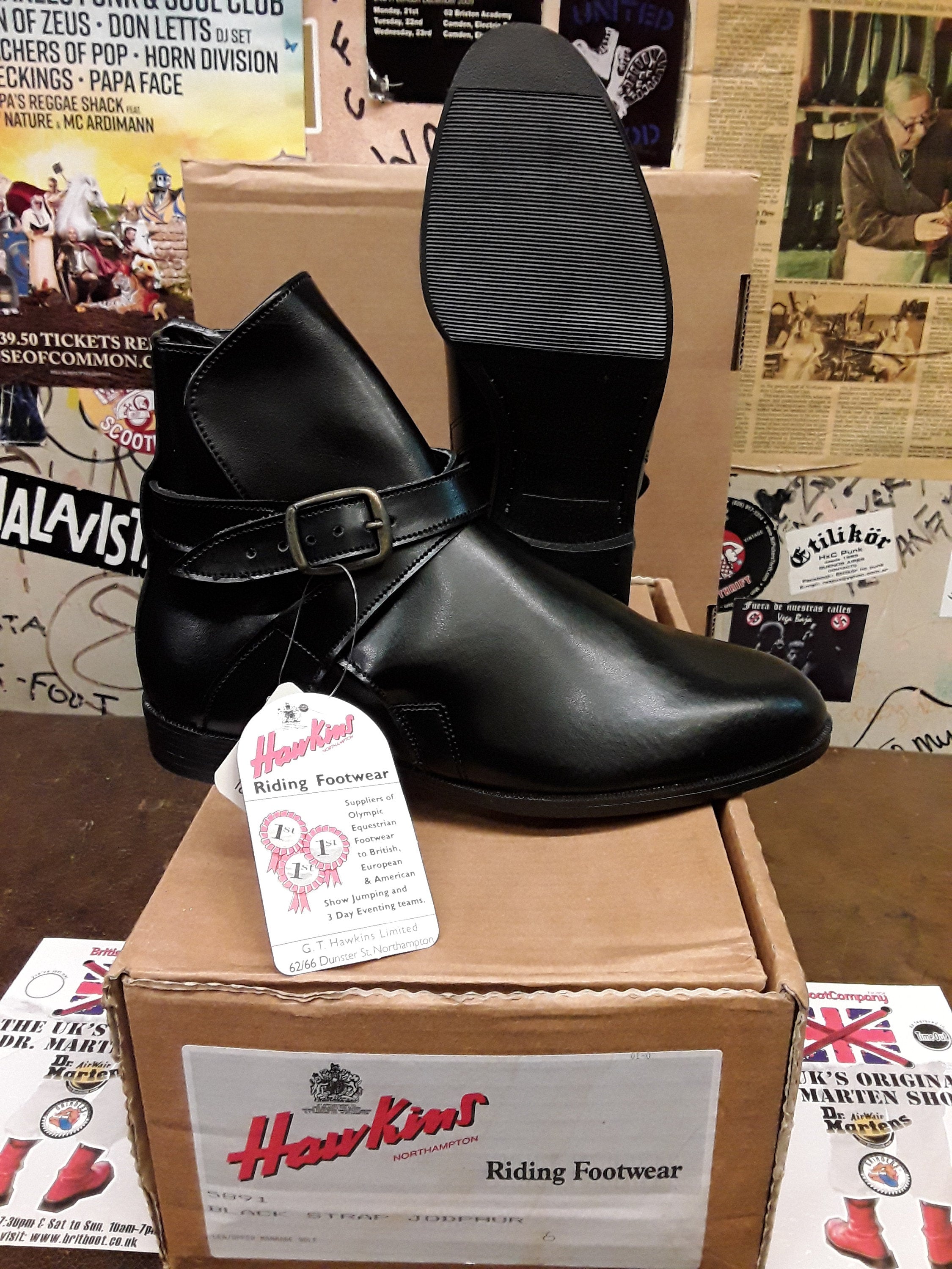 Bottes d'équitation Hawkins en cuir noir taille UK 4,5 Bottes d'équitation Hawkins en cuir noir taille UK 4,5