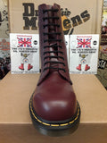 Dr Martens Cherry Red, Size UK5,8-11 / 10 Eye Steel Toe Capped Boots, Womens Leather Boots / 1919z