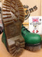 Dr Martens vintage Green waxy 6 hole boot,  platform sole.size 4 Made in England