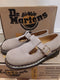 Dr Martens Mary Janes, Size UK 4,6-7, Made in England, T-Bar Shoes, Vintage 90's, Natural Suede Shoes