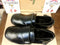 Dr Marten Getta grip Size 4 black buckle engineer shoe. Made in England