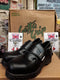 Dr Marten Getta grip Size 4 black buckle engineer shoe. Made in England