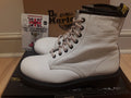 Dr Martens 1460Z, Size UK8, White Soft Leather, Limited Edition, Womens Ankle Boots