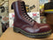 Dr Martens Cherry Red / 10 Eye Steel Toe Capped Boots, Womens Leather Boots / 1919z