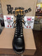 Dr Martens Vintage Black Size 5 made in England 8 loop boot 8217z