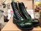 Dr Martens Getta Grip  Emerald Green made in England steel toe Boots Size 4