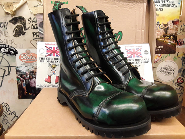 Dr Martens Getta Grip Emerald Green made in England steel toe Boots Size 4