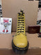 Dr Martens 1460Z Vintage Yellow Smòoth, platform Sole, Made in England