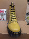 Dr Martens 1460Z Vintage Yellow Smòoth, platform Sole, Made in England