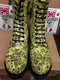 Dr Martens Getta Grip Yellow London Print 10 hoe boots made in England steel toe Boots Size 4