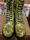 Dr Martens Getta Grip Yellow London Print 10 hoe boots made in England steel toe Boots Size 4