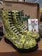 Dr Martens Getta Grip Yellow London Print 10 hoe boots made in England steel toe Boots Size 4