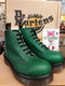 Dr Martens vintage Green waxy 6 hole boot,  platform sole.size 4 Made in England