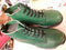 Dr Martens vintage Green waxy 6 hole boot,  platform sole.size 4 Made in England