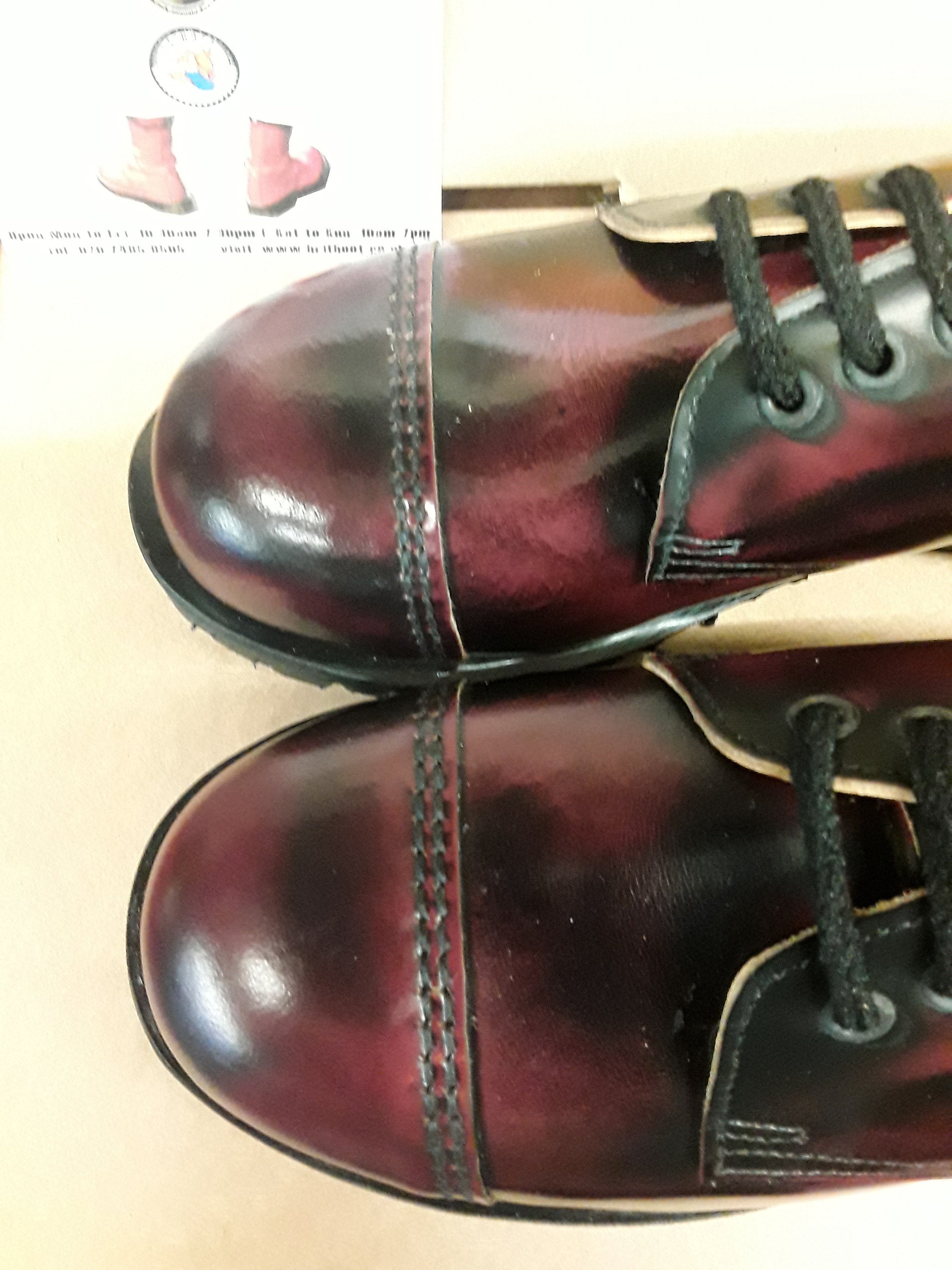 Dr Martens Getta Grip Ruby Red Steel Toe Shoe Size 4 Made In England dr-martens-getta-grip-ruby-red-steel-toe-shoe-size-4-made-in-england
