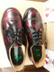 Dr Martens Getta Grip, Ruby Red steel toe shoe size 4. Made in England