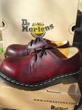 Dr Martens Deep Red Vintage, 3 hole steel toe Shoes, SIZE UK6