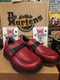 Dr Martens Red slip on loafer Size 4 Rare, Chunky  sole, production samples