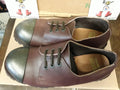 Dr Martens Getta Grip,Brown Waxy steel toe shoe size 6 Made in England