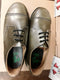 Dr Martens Getta Grip, Silver Metallic steel toe shoe size 4. Made in England