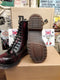 DR Martens Made in England Burgundy 10 hole Steel boots size 4.  Vintage