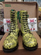 Dr Martens Getta Grip Yellow London Print 10 hoe boots made in England steel toe Boots Size 4
