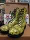 Dr Martens Getta Grip Yellow London Print 10 hoe boots made in England steel toe Boots Size 4
