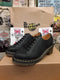 Dr Martens, size UK4, black Greasy Heeled shoes, production sample