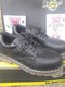 Dr Martens Made in England Black Greasy 3 hole 1 keeper platform shoe size 8, vintage production