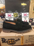 Dr Martens Black Suede Loafers,  Vintage,  Size 8 Made in England,  Very rare