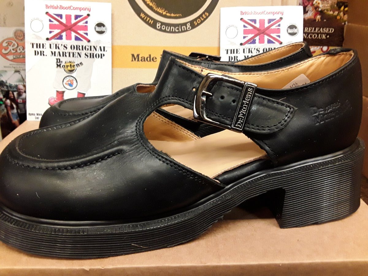 DR Martens Black waxy Heeled Mary Janes/ T Bars,Made in England,Various sizes
