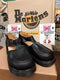 DR Martens Black waxy Heeled Mary Janes/ T Bars,  Made in England,  Various sizes