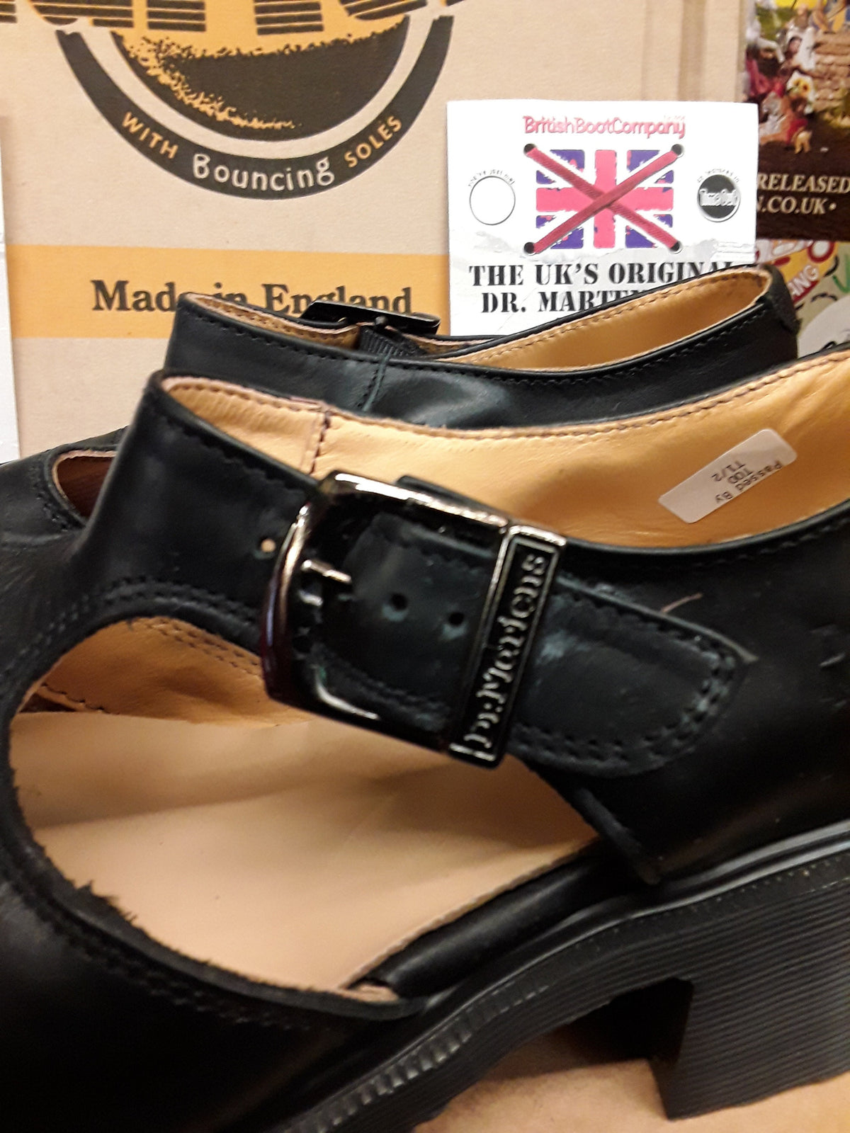 DR Martens Black waxy Heeled Mary Janes/ T Bars,Made in England,Various sizes