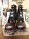 Dr Martens Made in England, Claret Rib Off 10 Hole Steel, Vintage 90's / Various Sizes