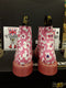 Dr Martens Pink and Red Pansy Fayre 6 hole boots Limited Edition. Various SIZES
