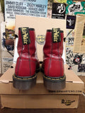 Dr Martens 1460 Vintage 90's, Size UK6, Women's Red Patent Boots, Ankle Boots, Leather Boots