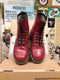 Dr Martens 1460 Vintage 90's, Size UK6, Women's Red Patent Boots, Ankle Boots, Leather Boots