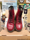 Dr Martens 1460 Vintage 90's, Size UK6, Women's Red Patent Boots, Ankle Boots, Leather Boots