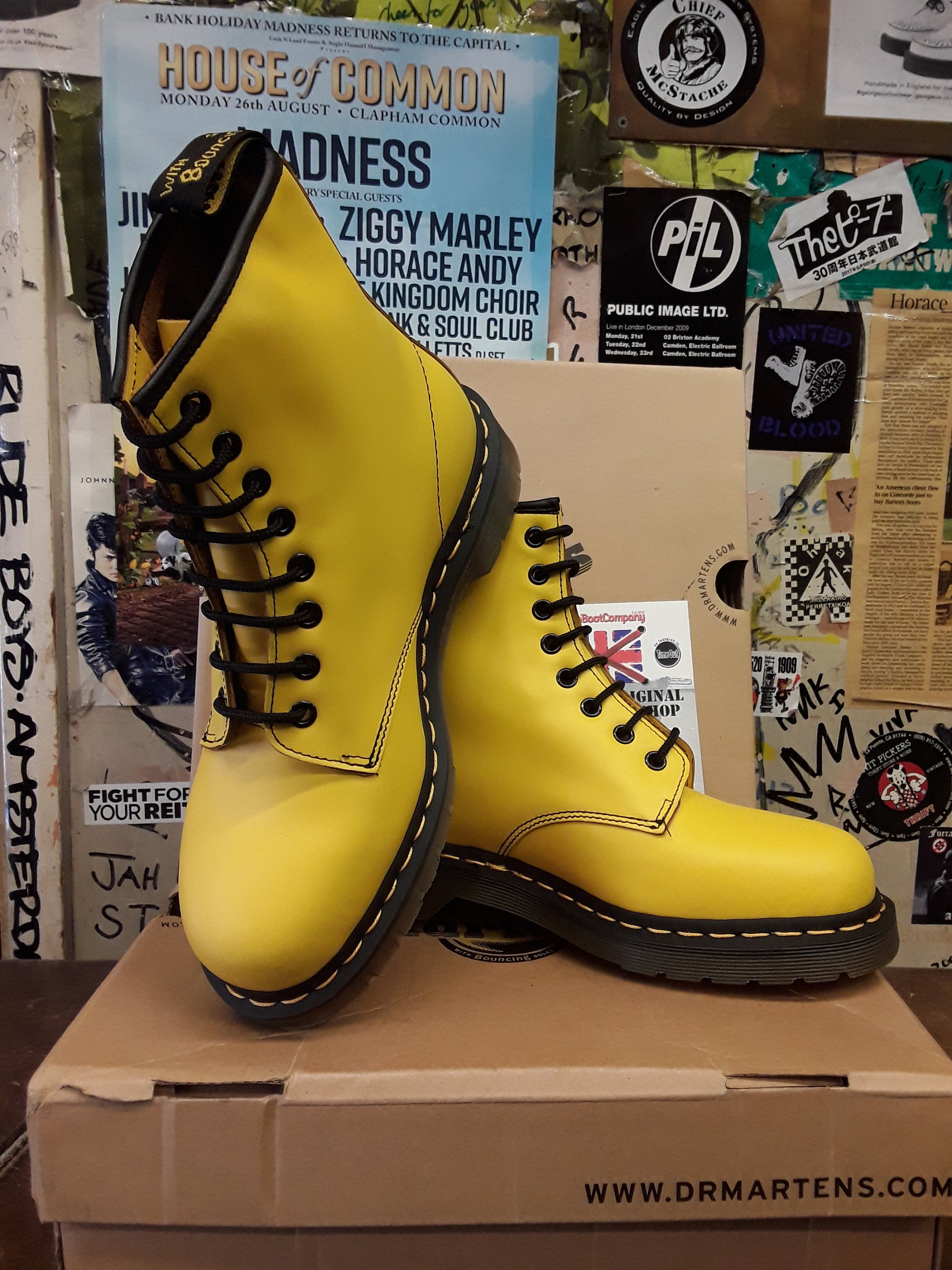 Yellow Boots ブーツ Dr Martens 1B89 Yellow Logo