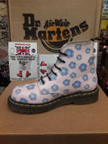 Dr Martens 6 hole Pink Magenta and Blue Floral print limited Edition Boots size 5