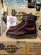 Dr Martens Made In England Burgundy Patent Punk Strap 8 Hole Limited Edition Size 5