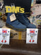 Dr Martens 101 Airforce Blue Canvas Boots, Size UK5, Made in England, Vintage 90's, 6 Hole