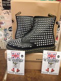 Dr Martens 1460, Spike, Black Smooth Leather, 8 Hole Boots / Various Sizes