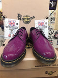 Dr Martens Purple Patent 3 hole shoes,  limited Edition.  1461 size 8