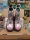 Dr Martens 1460W White and Pink Embroidered Lace Size 3