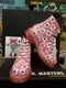 Dr Martens Pink and Red Pansy Fayre 6 hole boots Limited Edition. Various SIZES